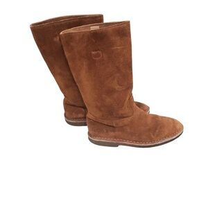Crewcut Brown Suede Mid Calf Boots Shoes 4